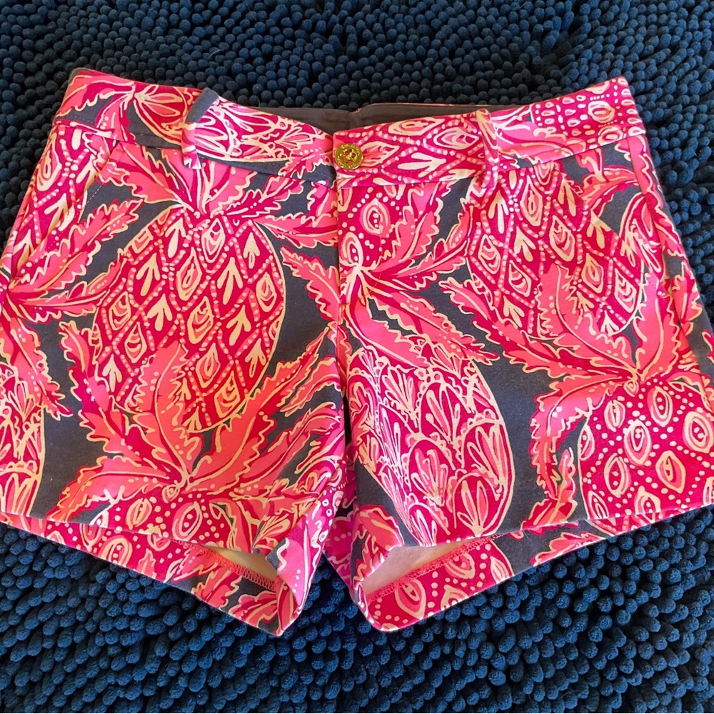 Lilly Pulitzer Navy & Pink Callahan Shorts